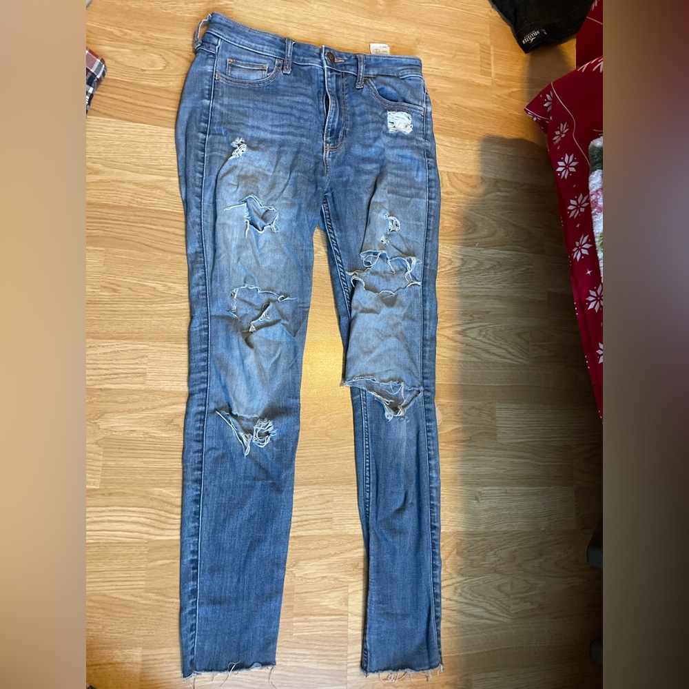 Hollister high rise ripped jeans